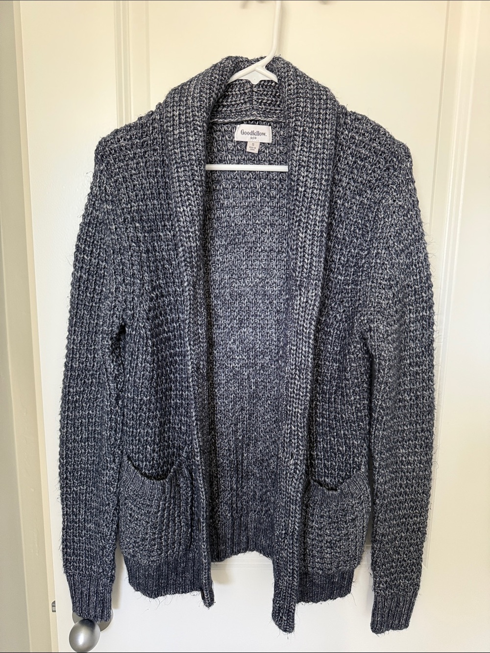 Goodfellow & Co Dark Gray Shawl-Collar Chunky Knit Cardigan